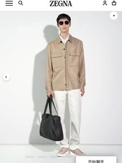 **do** เสื้อคลุมผ้าลินินมีซับใน Zegna OASI LINO OVERSHIRT มี 2 สี ของผู้ชาย สินค้าใหม่ ของแท้