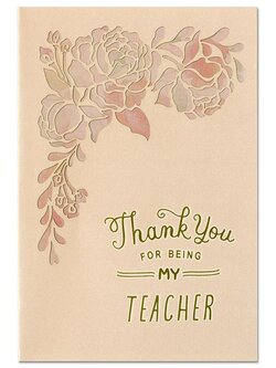 การ์ดขอบคุณคุณครู Thank You For Being My Teacher