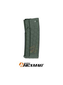 Hexmag Airsoft 120rds Polymer Mid-Cap Magazine for M4 / M16 Series Airsoft AEG Rifles (Color: OD Green / Single)