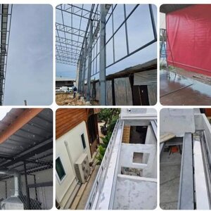 หลังคาโพลีคาร์บอเนต โทร 095-5375654 รางน้ำฝน สังกะสี สแตนเลส ไวนิล เครื่องดูดควัน ปล่องระบายควัน