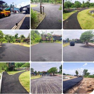ยางมะตอยสําเร็จรูปราคา โทร 061-1588562 รับลาดยางมะตอย ปูพื้นทุกชนิด - งานปรับระดับพื้น ตีเส้นจราจร