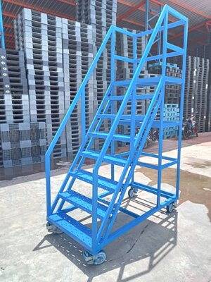 บันไดติดล้อ6นิ้วแบบมีโช๊คสปริงสูง2.80ม.