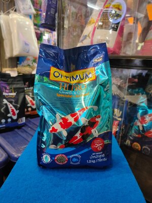OPTIMUM HI PRO Growth & color 1.5KG เม็ดกลาง สูตรเร่งโต เร่งสี