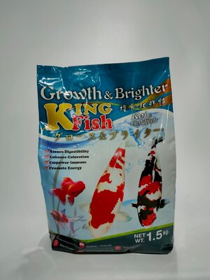 Kingfish สีฟ้า 1.5kg (S) สูตรเพิ่มสี เร่งโต อาหารปลาคราฟ