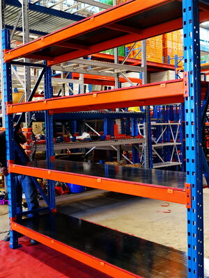 ชั้นเก็บสินค้าในคลังสินค้าลึก60ยาว.2.50สูง2.0ม.