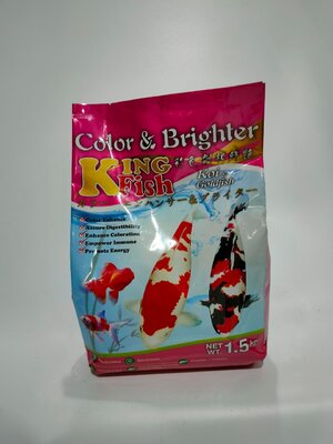 Kingfish สีชมพู 1.5kg (S) สูตรเพิ่มสี เร่งโต อาหารปลาคราฟ