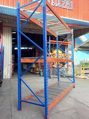 #ชั้นวางสินค้าแบบปูพื้นตะแกรงเหล็ก