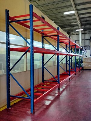 #รีวิวส่งงานติดตั้งชั้นวางของในโกดังในคลังสินค้าและในโรงงานอุตสาหกรรมทั่วไป ขนาดสินค้าD9000E2500H3000mm load2000kg/level รับประกัน5 ปี