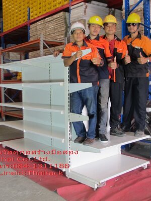 ชั้นวางของร้านวัสดุก้อสร้างรับน้ำหนักได้250-300กิโลต่อชั้น