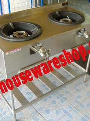 เตาหัวเร่งครัวจีนสเตนเลส,ชุดเตาฟู่สแตนเลส 2 หัว,เตาเร่ง 2 หัว,เตาหัวเร่งพร้อมใช้งาน