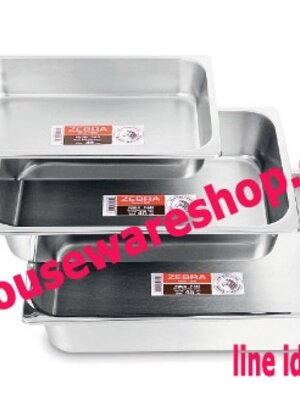 Zebra อ่างใส่อาหารสเตนเลสขนาด 35 ซม 40 ซม 45 ซม,ถาดอาหารม้าลาย,ถาดใส่อาหาร,ถาดหลุมม้าลาย