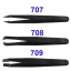 Tweezers Anti-static black/white carbon fiber แบบพลาสติก
