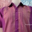 เสื้อผ้าไหมชาย ไหมรุ้งตะวัน สีม่วง เบอร์ XL