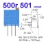 BAOTER VR เกือกม้า 500 ohm (501) 3296W Trimpot Variable Resistor (Trimmer Potentiometer)