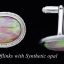 กระดุมแขนเสื้อทำจากเงินแท้ฝังด้วยโอปอสังเคราะห์ (Silver cufflinks with Synthetic opal)