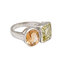 แหวนเงินแท้ ฝัง พลอยเนื้ออ่อน พลอยแซิทริน (Citrine) เลม่อนควอตช์ (Lemon quartz) แท้100%