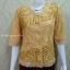 เสื้อลูกไม้กระดุมหน้า แขนสามส่วน เบอร์ L อกเสื้อวัดเต็ม 37 นิ้ว