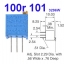 VR เกือกม้า 100 ohm (101) 3296W Trimpot Variable Resistor (Trimmer Potentiometer)