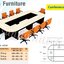 โต๊ะประชุม 10 ที่ันั่ง, ชุดโต๊ะประชุม 10 ที่นั่ง ยี่ห้อ Smart Form รุ่น 5CFC42