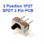 4mm High Knob Slide 2 Position 1P2T SPDT 3 Pin PCB Panel Toys Mini Vertical Slide Toggle Sliding SS12d