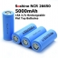 Soshine INR26650 5000mAh 15A 3.7v Rechargeable Flat Top Batteries