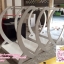 ตู้โชว์ราวเเขวนเตี้ย 1 ราว วินเทจ สีขาว ร้านค้า บ้าน