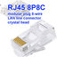 8P8C RJ45 modular plug 8-wire LAN line connector crystal head