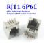 RJ11 6P6C Female PCB Mount Telephone Modular Connector