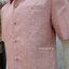 เสื้อผ้าไหมญี่ปุ่นชาย สีโอรสชมพู ซับผ้ากาวทั้งตัว กระเป๋า 3 ใบ เบอร์ XL