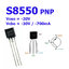 S8550 PNP Bipolar Transistors - Vceo -20V, Vcbo -30V -700mA TO-92
