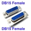 DB15 Female D-sub connector 15 pin Female solder wire type