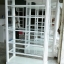 ตู้โชว์โล่งทะลุ 4 ด้านวินเทจ สีขาว สำหรับบ้าน ร้านค้า