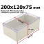 200x120x75 mm Waterproof IP65 Enclosure Box Transparent Junction Box Case