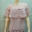 เสื้อลูกไม้ฝรั่งเศส ระบายลูกไม้ทั้งด้านหน้าและด้านหลัง สวยมาก เบอร์ L อกเสื้อวัดจริง 37 นิ้ว