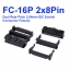 FC-16P 2x8Pin Dual Row Pitch 2.54mm IDC Socket Connector Female Header 16-pin cable socket