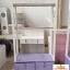 ตู้โชวราวเเขวนสูง 2 ราววินเทจสีขาวสำหรับร้านค้า