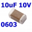 10uF 10V, SMD 0603(1608)