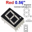 Red 0.56" 7 Segment Common Cathode (CC) 5611AS 5161AS