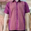 เสื้อผ้าไหมชาย ไหมรุ้งตะวัน สีม่วง เบอร์ XL