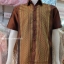 เสื้อผ้าไหมชาย ไหมรุ้งตะวัน สีน้ำตาล ไซด์ M