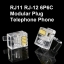 RJ11 RJ12 6P6C modular plug 6-wire voice telephone line connector, RJ12 CNC crystal head