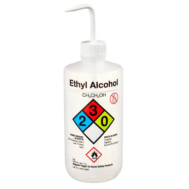 Nalgene™ Narrow-Mouth Right-to-Know LDPE Wash Bottles, 500 ml