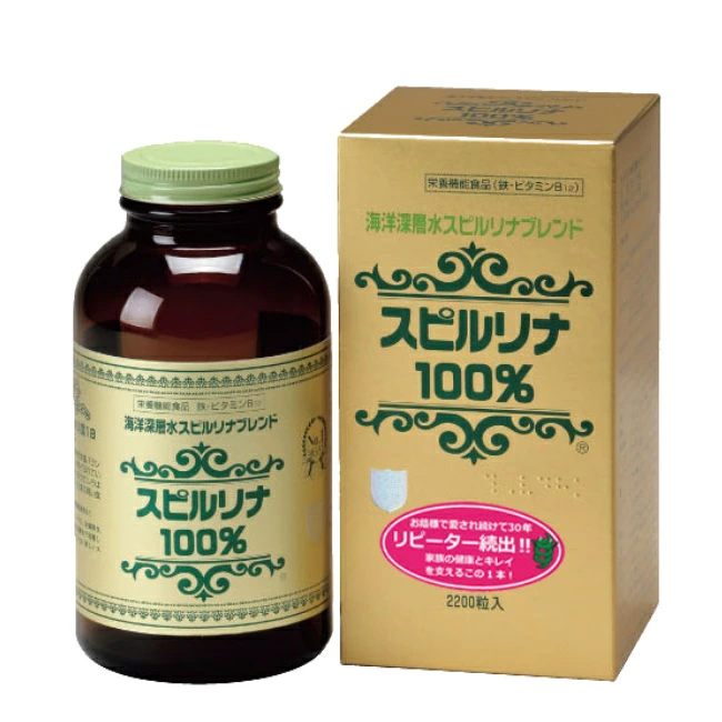 JAPAN ALGAE Spirulina100% สาหร่ายสไปรูลิน่าน้ำลึก ไม่มีสารปนเปื้อน (แพ็คเกจใหม่) (ฉลากญี่ปุ่น)