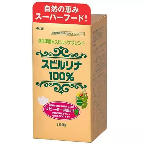 JAPAN ALGAE Spirulina100% สาหร่ายสไปรูลิน่าน้ำลึก ไม่มีสารปนเปื้อน (แพ็คเกจใหม่) (ฉลากญี่ปุ่น)