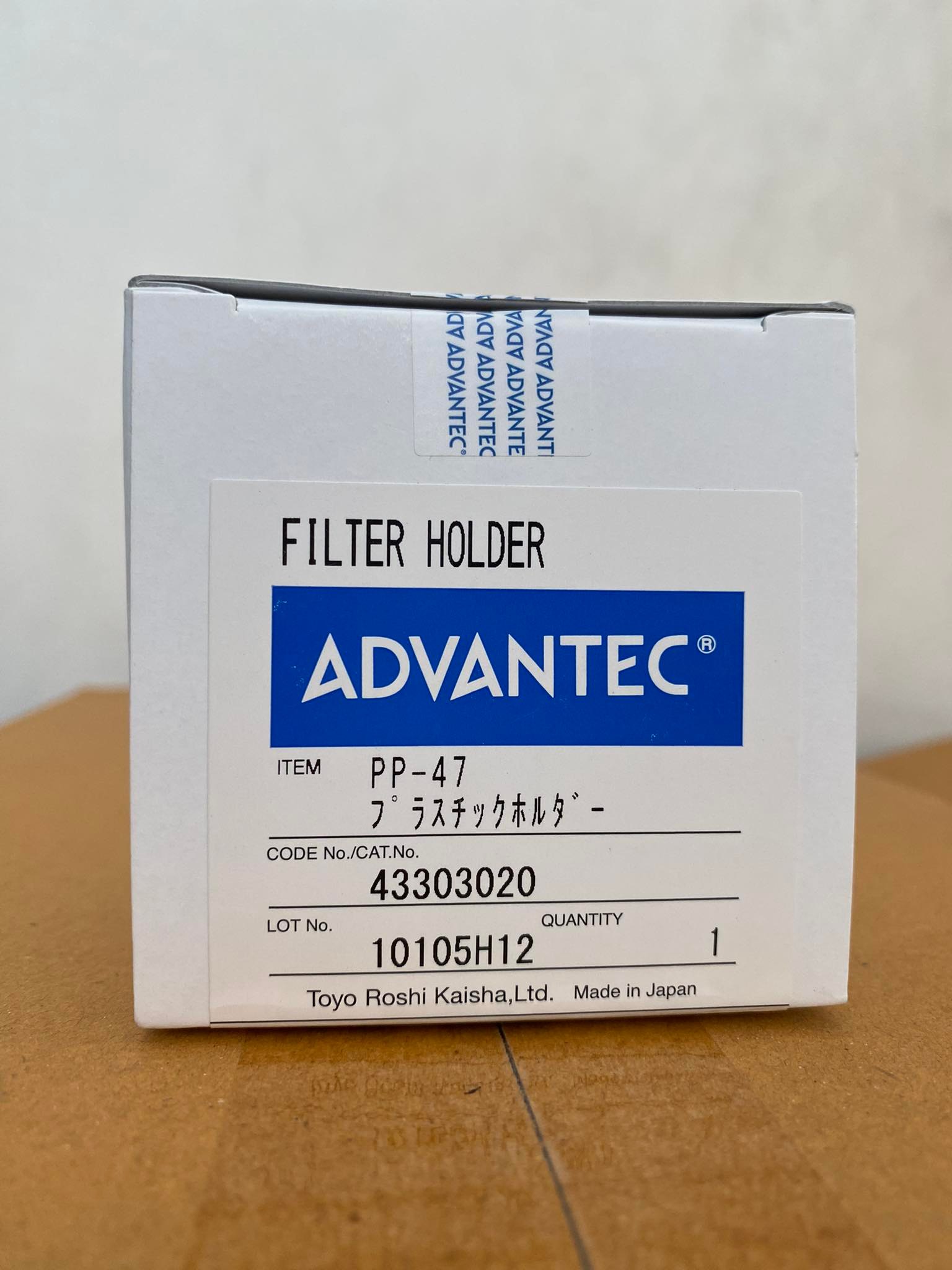 Polypropylene filter Holder for 47 mm. Membrane รุ่น PP47 ยี่ห้อ Advantec, Japan แล็ป วัลเล